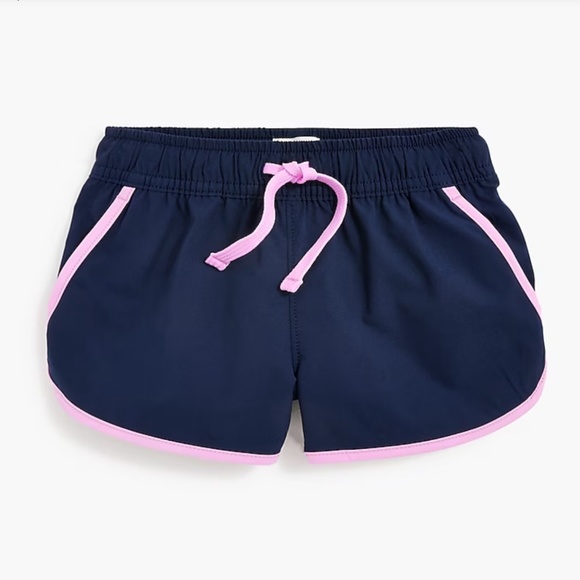 J. Crew Crewcuts Girls Active Tech Shorts (size 16) in Ant Navy Neon Orchid - Picture 1 of 5